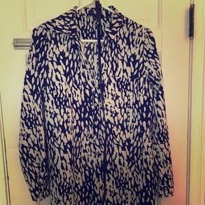 Limited belted shirt dress blk and wht Ashton M